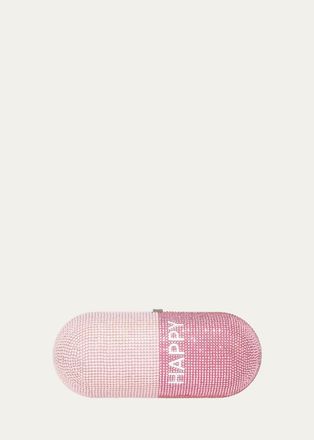 Judith Leiber Happy Pill Capsule Crystal Clutch Bag