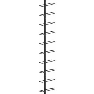 vidaXL Botellero De Pared Para 10 Botellas Metal Negro Vidaxl