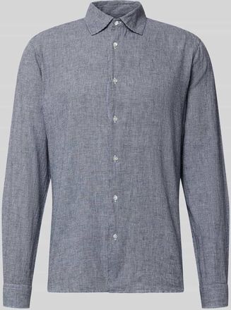 Mc Neal Regular Fit Freizeithemd aus Leinen-Baumwoll-Mix in Dunkelblau, Gr&ouml;&szlig;e XXXL
