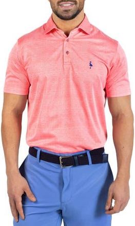 Tailorbyrd Honeycomb Textured Performance Polo in Salmon at Nordstrom Rack, Size Xx-Large