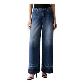 Karl Lagerfeld Jeans, Dames, Blauw, W25, Katoen, Wide Jeans