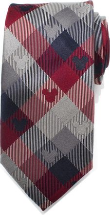 Cufflinks Inc. Plaid Mickey Mouse Silk Tie in Multi at Nordstrom