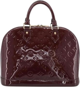 Louis Vuitton Pre-owned Canvas Handbag - Dames - Vintage Handtas - Bruin - ONE Size - Leer - Vintage