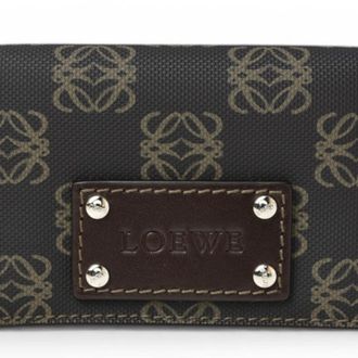 Loewe Brown Coated Canvas Coin Purse/Coin Case (Pre-Owned)