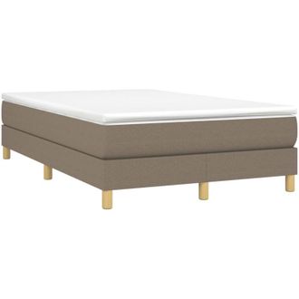 vidaXL Cama Box Spring Con Colch&oacute;n Tela Gris Taupe 120x190 Cm Vidaxl