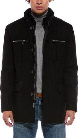 Cole Haan Signature Stand Collar Wool-Blend Bomber Coat
