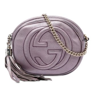 Gucci Pre-owned Gucci Mini Metallic Pebbled Calfskin Soho Chain Crossbody Ladies VF4LSIYYOKL9GW91