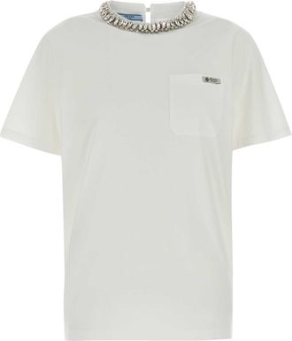 Prada White Cotton T Shirt