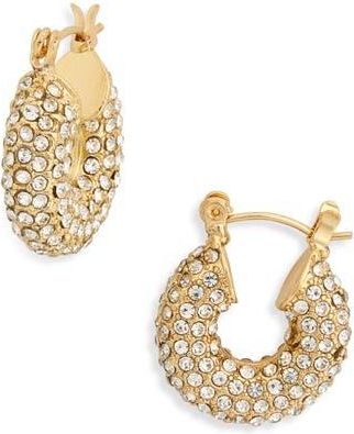 Tasha Crystal Donut Hoop Earrings in Gold at Nordstrom Rack
