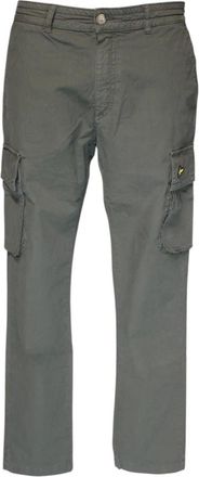 Lyle & Scott Cargo Broek met Zijzakken - Heren - Straight fit broeken - Groen - W36 - Katoen - Broeken