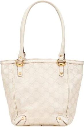 Gucci Pre-owned Handbags, female, White, Size: ONE SIZE Pre-owned Leather Handbag