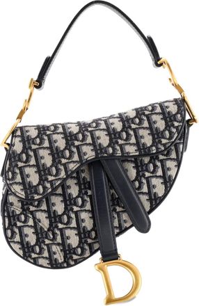 Dior Saddle Handbag Oblique Canvas Mini shoulder bag - Blauw