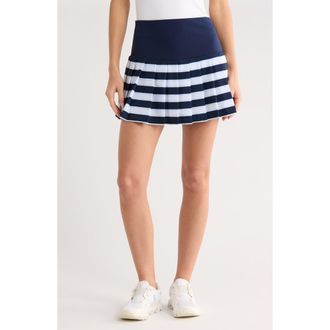 Original Penguin Stripe Pleated Activewear Skort in Black Iris at Nordstrom Rack, Size X-Small