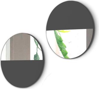 HERDASA Lote De Dos Espejos De La Coelcci&oacute;n Aire, En Grafito