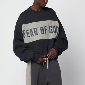 Fear of God Dark grey m&eacute;lange cotton fleece sweatshirt