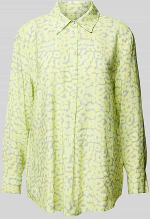 More Regular Fit Bluse mit Hemdblusenkragen in Neon Gelb, Gr&ouml;&szlig;e 40