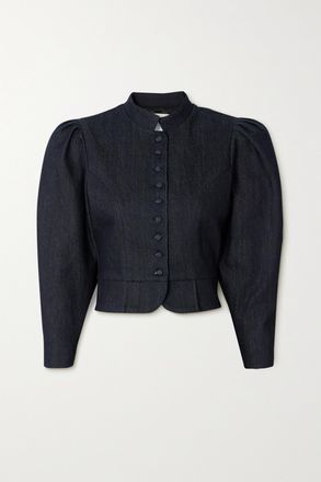 D'Estrëe Paris Giacca In Denim Con Baschina Amoako - Blu