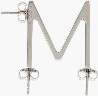 D'Heygere M-Shaped Silver Single Earrings size Unica