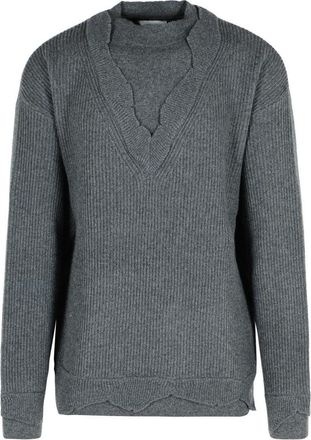 Laneus Grey Wool Blend Sweater