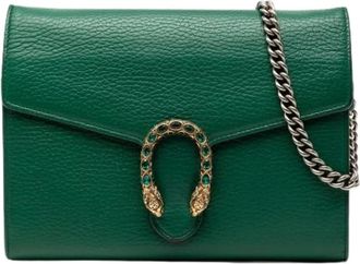 Gucci Pre-owned Cross Body Bags, female, Green, Size: ONE SIZE Pre-owned Dionysus Crossbody Bag
