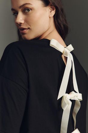Never Fully Dressed Short-Sleeve Bow-Back Top