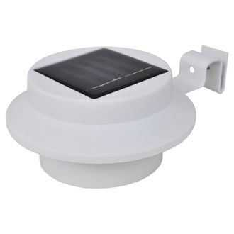 Berkfield Home Outdoor Solar Fence Lamps 12 pcs LED White