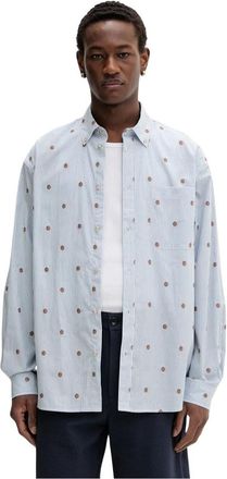 Les Deux Kolton Shirt - Heren - Casual Overhemden - Blauw - M - Katoen - Overhemden