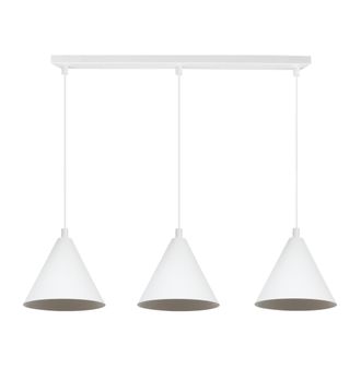 OEM L&aacute;mpara Colgante Soho Blanca 3 Platos 14cm E14