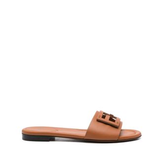 Fendi Sliders, female, Brown, Size: 7 1/2 US Baguette Slide