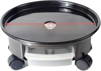 OEM Base Rodante Para Macetas, Bandeja Redonda De Pl&aacute;stico Con Freno, Accesorio De Jard&iacute;n Para Patio Y Balc&oacute;n