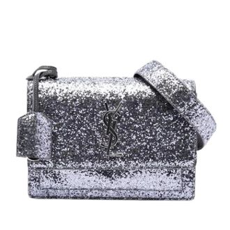 Saint Laurent Pre-owned The Sunset - Dames - Pre-owned - Grijs - Maat: ONE Size Leer