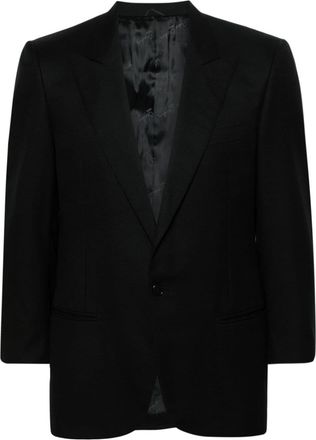 Pierre Cardin 1980s peak lapels wool blazer - men - Wool/Silk - S - Black