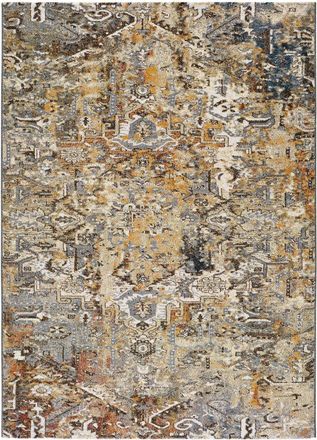 Atticgo Alfombra abstracta caldera/beige/gris 140x200 cm