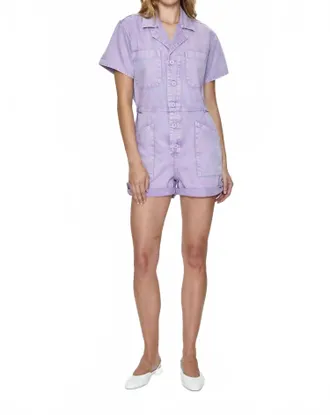 Pistola Denim Parker Romper In Purple Amethyst Snow