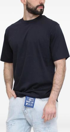 Yes London crew-neck T-shirt - men - Cotton - L - Black