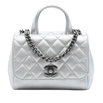 Chanel Pre-owned Coco Handle Mini Bag - Dames - Vintage Mini Tas - Wit - ONE Size - Leer - Vintage
