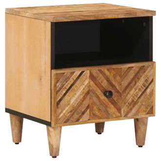 vidaXL Mesita De Noche Marr&oacute;n 50 X 33 X 60 Cm Madera De Mango Maciza Vidaxl