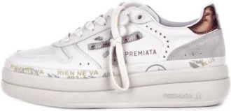 Premiata Leren Sneakers - Dames - Sneakers - Wit - 37 EU - Leer - Schoenen