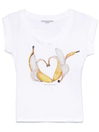 Stella McCartney Banana T-shirt - women - Cotton - S - White
