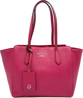 Gucci Pink Leather Shoulder Bag Tote Bag (Pre-Owned)