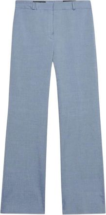 Brooks Brothers Straight Wool Blend Broeken - Dames - Straight fit broeken - Blauw - XS - Wol - Broeken