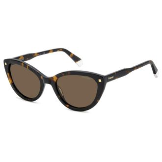 Polaroid Sunglasses, female, Brown, Size: 54 MM Stylish Sunglasses in Brown Shade