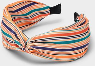 Simons Womens Striped knotted headband