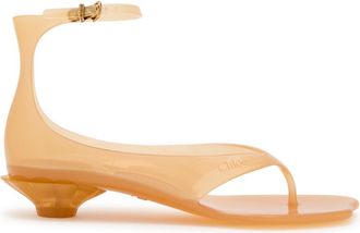 Chlo&eacute; Chlo&eacute; Light Brown Jelly Thong Sandals, Flat Sandals, UK5 / EU38 - 39 (IT39 / UK6)