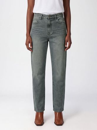 Haikure Jeans straight Lisa a vita alta in denim di cotone a cinque tasche