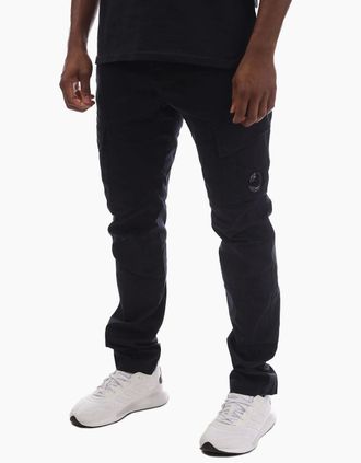 C.P. Company Mens Stretch Sateen Lens Cargo Pants - Navy - Size: 44/38/39/32