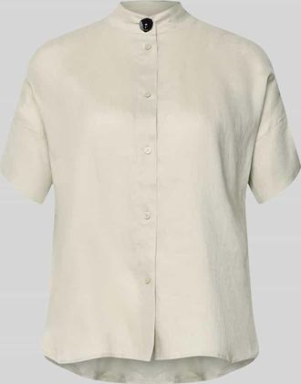 A|X Armani Exchange Regular Fit Bluse mit Stehkragen und Knopfleiste in Lind, Gr&ouml;&szlig;e XL