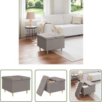 vidaXL Stoccaggio nascosto - Pouf contenitore con cuscino Talpa 60 x 60 x 45 cm Tessuto