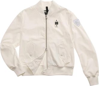 Blauer Witte Bomberjack Darling Model - Heren - Bomber jackets - Wit - M - Nylon - Jassen