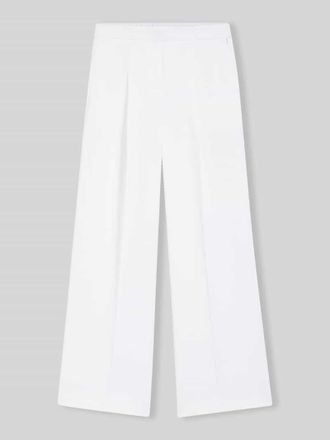 HUGO BOSS Relaxed Fit Hose aus Leinen-Mix in Weiss, Gr&ouml;&szlig;e 34